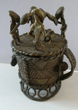 Load image into Gallery viewer, 1920s African Ghana Ashanti Gold Pot. Lidded Kuduo
