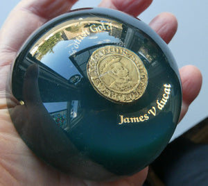 Scottish Gold James V Ducat Copy Resin Paperweight ScotGold of Banchory