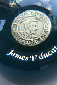 Scottish Gold James V Ducat Copy Resin Paperweight ScotGold of Banchory