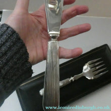 Load image into Gallery viewer, Edwardian Waler &amp; Hall Boxed Silver Plate Serving Set c 1905
