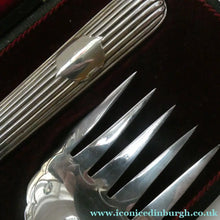 Load image into Gallery viewer, Edwardian Waler &amp; Hall Boxed Silver Plate Serving Set c 1905
