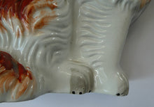 Load image into Gallery viewer, Red and White Patches. Antique Staffordshire Chimney Spaniels Dogs. Victorian
