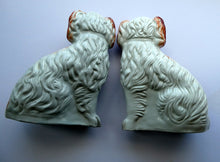 Load image into Gallery viewer, Red and White Patches. Antique Staffordshire Chimney Spaniels Dogs. Victorian
