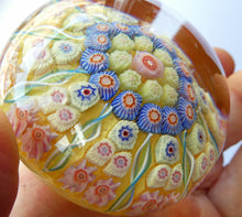 Load image into Gallery viewer, Vintage Scottish Perthshire Paperweight Yellow Ground 9 Spokess
