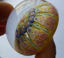 Load image into Gallery viewer, Vintage Scottish Perthshire Paperweight Yellow Ground 9 Spokess
