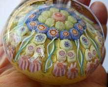 Load image into Gallery viewer, Vintage Scottish Perthshire Paperweight Yellow Ground 9 Spokess
