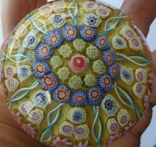 Load image into Gallery viewer, Vintage Scottish Perthshire Paperweight Yellow Ground 9 Spokess
