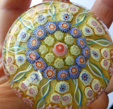Load image into Gallery viewer, Vintage Scottish Perthshire Paperweight Yellow Ground 9 Spokess
