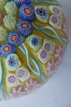 Load image into Gallery viewer, Vintage Scottish Perthshire Paperweight Yellow Ground 9 Spokess
