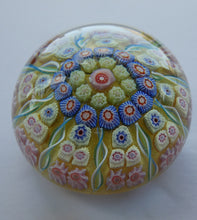 Load image into Gallery viewer, Vintage Scottish Perthshire Paperweight Yellow Ground 9 Spokess

