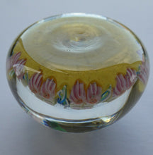 Load image into Gallery viewer, Vintage Scottish Perthshire Paperweight Yellow Ground 9 Spokess
