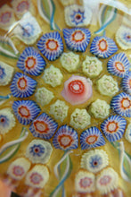 Load image into Gallery viewer, Vintage Scottish Perthshire Paperweight Yellow Ground 9 Spokess
