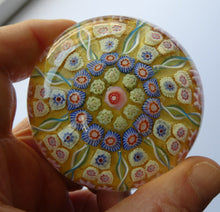 Load image into Gallery viewer, Vintage Scottish Perthshire Paperweight Yellow Ground 9 Spokess
