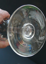 Load image into Gallery viewer, Set of FOUR Antique Cordial Glasses. Each with Etched Greek Key Pattern and Sliced Facets
