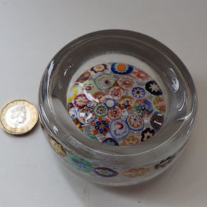 Vintage 1950s Vasart Paperweight Inside the Base of a Chunky Pin Dish or Small  Bowl