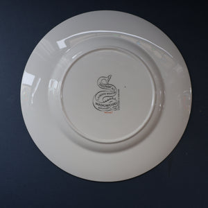 Large 1950s WEDGWOOD Plate. Dolphin Design by Sir Laurence Whistler. Yellow Version