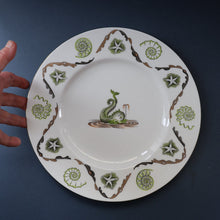 Load image into Gallery viewer, Large 1950s WEDGWOOD Plate. Dolphin Design by Sir Laurence Whistler. Yellow Version
