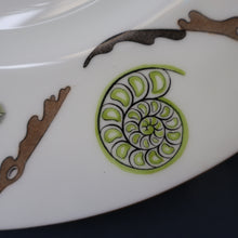 Load image into Gallery viewer, Large 1950s WEDGWOOD Plate. Dolphin Design by Sir Laurence Whistler. Yellow Version
