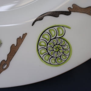Large 1950s WEDGWOOD Plate. Dolphin Design by Sir Laurence Whistler. Yellow Version