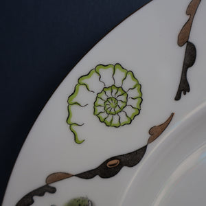 Large 1950s WEDGWOOD Plate. Dolphin Design by Sir Laurence Whistler. Yellow Version