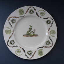 Load image into Gallery viewer, Large 1950s WEDGWOOD Plate. Dolphin Design by Sir Laurence Whistler. Yellow Version
