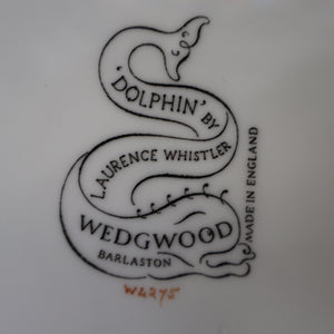 Large 1950s WEDGWOOD Plate. Dolphin Design by Sir Laurence Whistler. Pink Version
