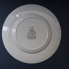 Load image into Gallery viewer, Large 1950s WEDGWOOD Plate. Dolphin Design by Sir Laurence Whistler. Pink Version
