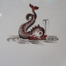 Load image into Gallery viewer, Large 1950s WEDGWOOD Plate. Dolphin Design by Sir Laurence Whistler. Pink Version
