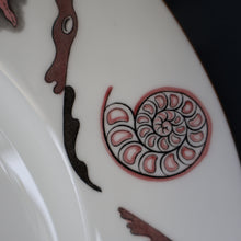 Load image into Gallery viewer, Large 1950s WEDGWOOD Plate. Dolphin Design by Sir Laurence Whistler. Pink Version
