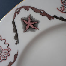 Load image into Gallery viewer, Large 1950s WEDGWOOD Plate. Dolphin Design by Sir Laurence Whistler. Pink Version
