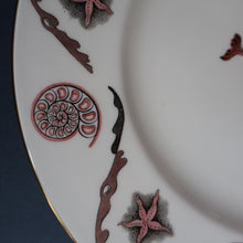 Load image into Gallery viewer, Large 1950s WEDGWOOD Plate. Dolphin Design by Sir Laurence Whistler. Pink Version
