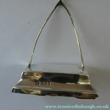 Load image into Gallery viewer, Antique Edwardian SILVER Pocket Watch Stand. Wishbone Design. Hallmarked 1906
