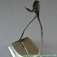 Load image into Gallery viewer, Antique Edwardian SILVER Pocket Watch Stand. Wishbone Design. Hallmarked 1906
