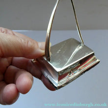Load image into Gallery viewer, Antique Edwardian SILVER Pocket Watch Stand. Wishbone Design. Hallmarked 1906
