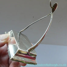 Load image into Gallery viewer, Antique Edwardian SILVER Pocket Watch Stand. Wishbone Design. Hallmarked 1906
