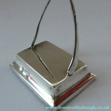 Load image into Gallery viewer, Antique Edwardian SILVER Pocket Watch Stand. Wishbone Design. Hallmarked 1906
