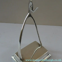 Load image into Gallery viewer, Antique Edwardian SILVER Pocket Watch Stand. Wishbone Design. Hallmarked 1906
