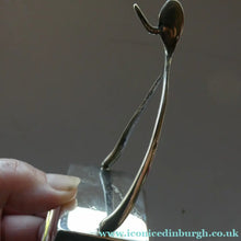 Load image into Gallery viewer, Antique Edwardian SILVER Pocket Watch Stand. Wishbone Design. Hallmarked 1906
