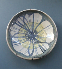 Load image into Gallery viewer, Margery Clinton Circular Shallow Bowl with a Hand-Painted Lustre Flowerhead
