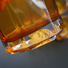 Load image into Gallery viewer, PAIR: Rosenthal Versace MEDUSA Limiere Rhapsody Amber Whisky Glasses
