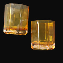 Load image into Gallery viewer, PAIR: Rosenthal Versace MEDUSA Limiere Rhapsody Amber Whisky Glasses
