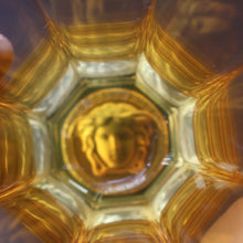 Load image into Gallery viewer, PAIR: Rosenthal Versace MEDUSA Limiere Rhapsody Amber Tall Highball Glasses

