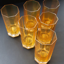 Load image into Gallery viewer, PAIR: Rosenthal Versace MEDUSA Limiere Rhapsody Amber Tall Highball Glasses
