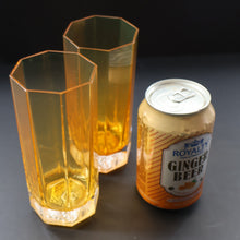 Load image into Gallery viewer, PAIR: Rosenthal Versace MEDUSA Limiere Rhapsody Amber Tall Highball Glasses

