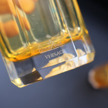 Load image into Gallery viewer, PAIR: Rosenthal Versace MEDUSA Limiere Rhapsody Amber Tall Highball Glasses
