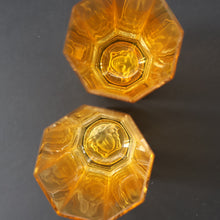 Load image into Gallery viewer, PAIR: Rosenthal Versace MEDUSA Limiere Rhapsody Amber Tall Highball Glasses
