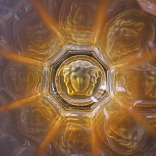 Load image into Gallery viewer, PAIR: Rosenthal Versace MEDUSA Limiere Rhapsody Amber Tall Highball Glasses
