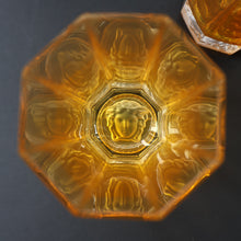 Load image into Gallery viewer, PAIR: Rosenthal Versace MEDUSA Limiere Rhapsody Amber Tall Highball Glasses
