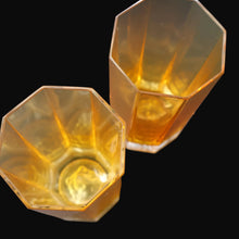 Load image into Gallery viewer, PAIR: Rosenthal Versace MEDUSA Limiere Rhapsody Amber Tall Highball Glasses
