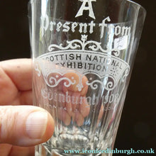 Load image into Gallery viewer, Saughton Park Edinburgh International Exhibition 1908 Souvenir Drinking Glasses
